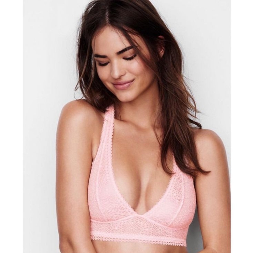 🆕 Victoria’s Secret Lace Deep V Plunge Unlined Bralette 🩷